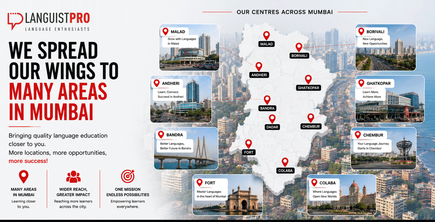 We Spread Our Wings To Multiple Locations